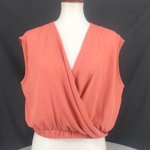 ASOS Missguided Wrap Over Crop Blouse